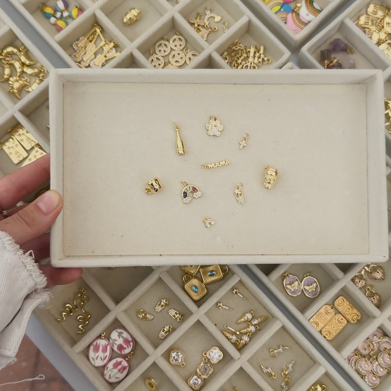 Hammered Coffee Mug Charm