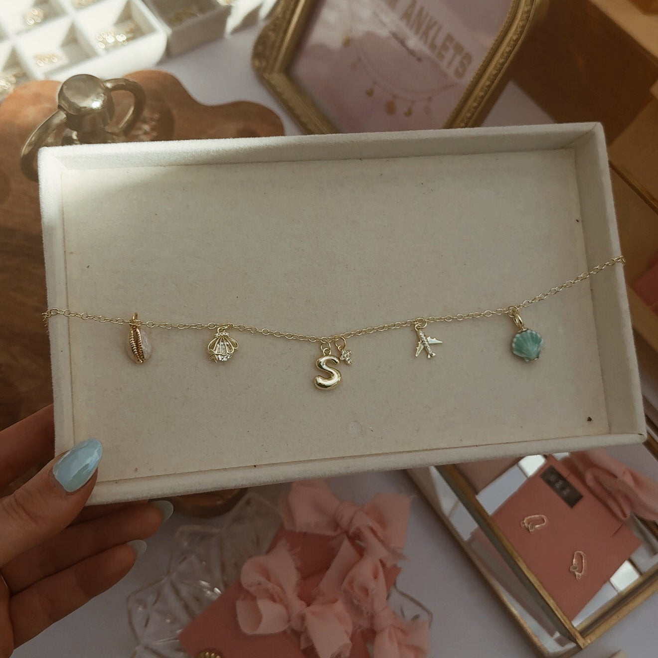 Tiny Gold Cross Charm