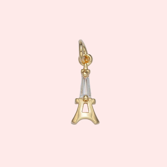 Parisian Spark Charm – Baguette CZ Eiffel Tower ✨🇫🇷