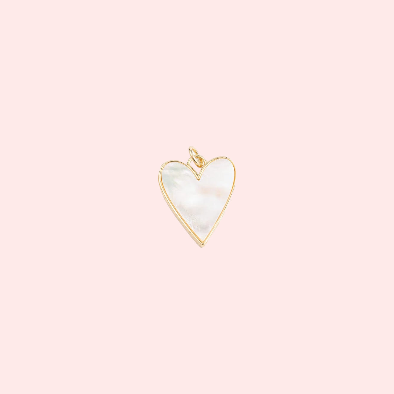 Shell Pearl Heart Charm