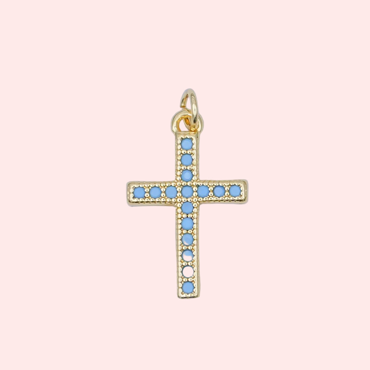 Turquoise Cross Charm