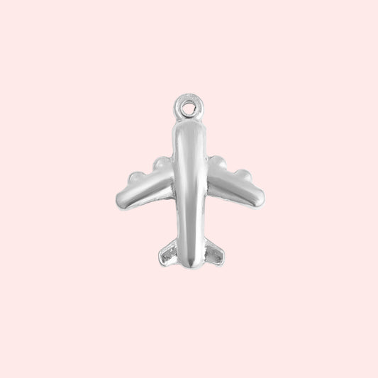 Silver Airplane Charm