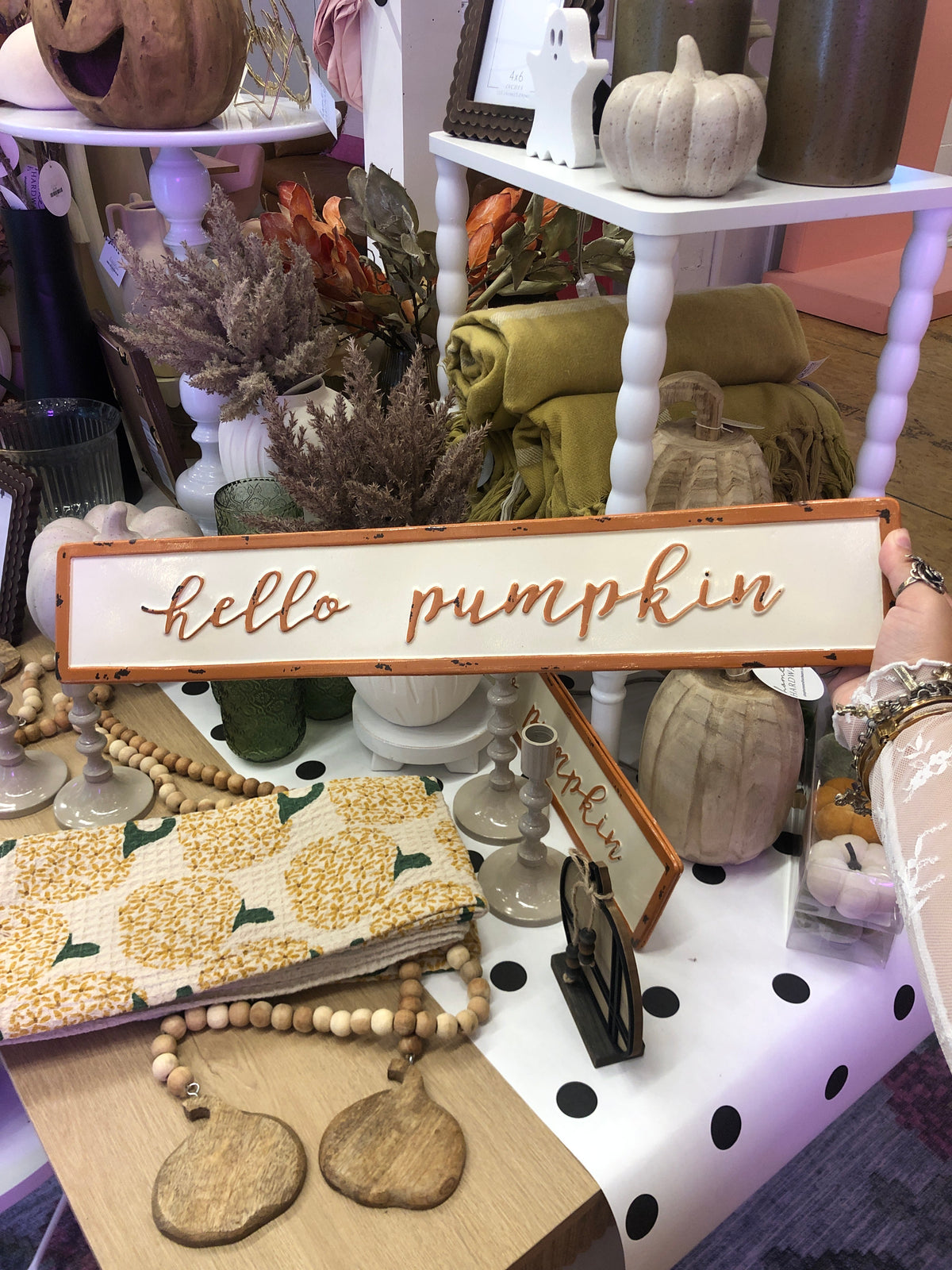 Hello Pumpkin Metal Wall Decor - 544