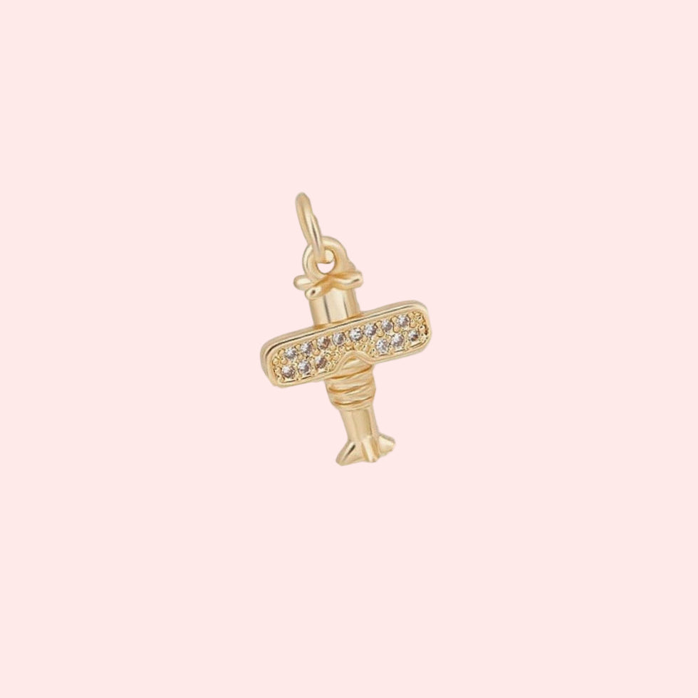 Vintage Propeller Airplane Charm