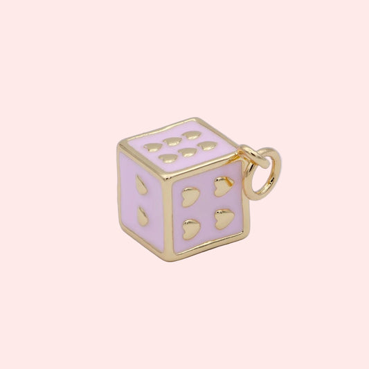 Pink Dice Charm