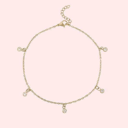Crystal Drop Anklet