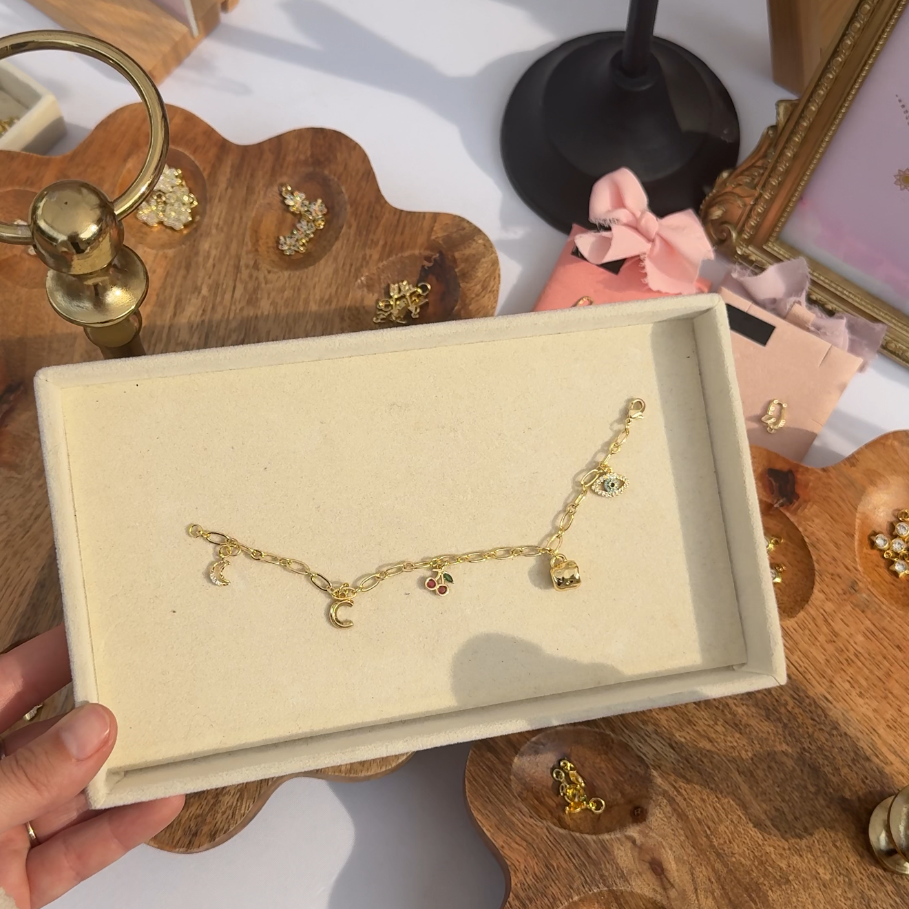 Hammered Coffee Mug Charm