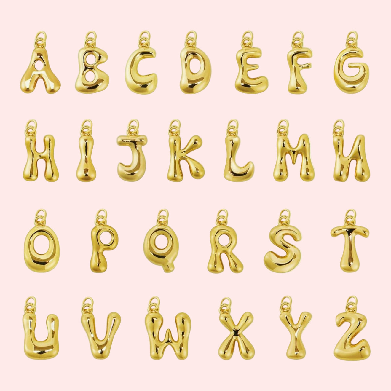 Bubble Initial Letter Charm