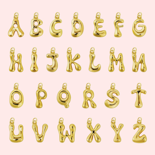 Bubble Initial Letter Charm