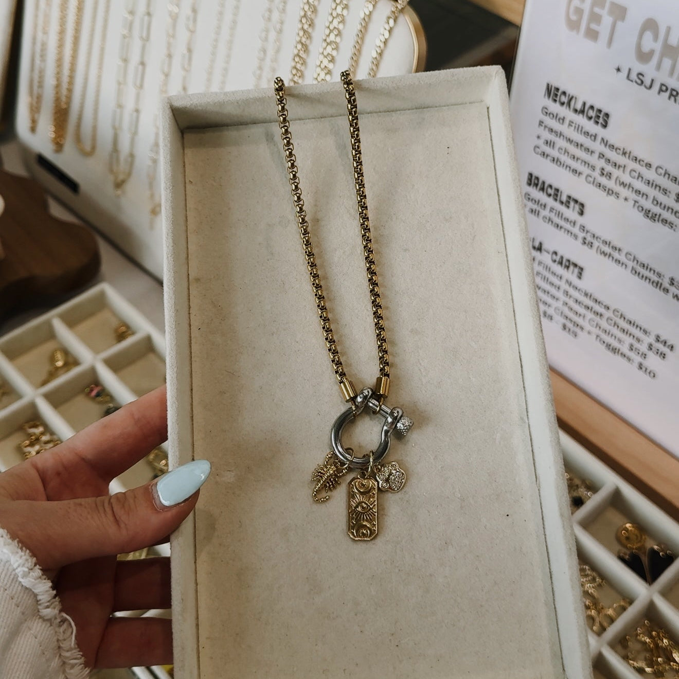 Buckle Necklace - Gold & Steel