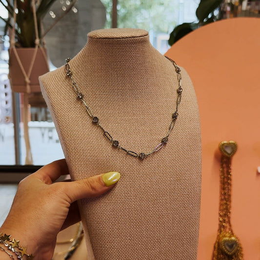 The Stars Aligned Stone Necklace - Silver