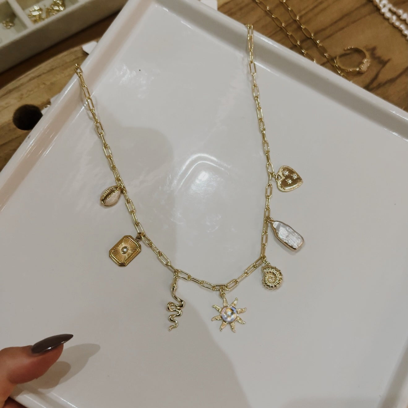 14k Gold-Filled Heart Medallion Charm