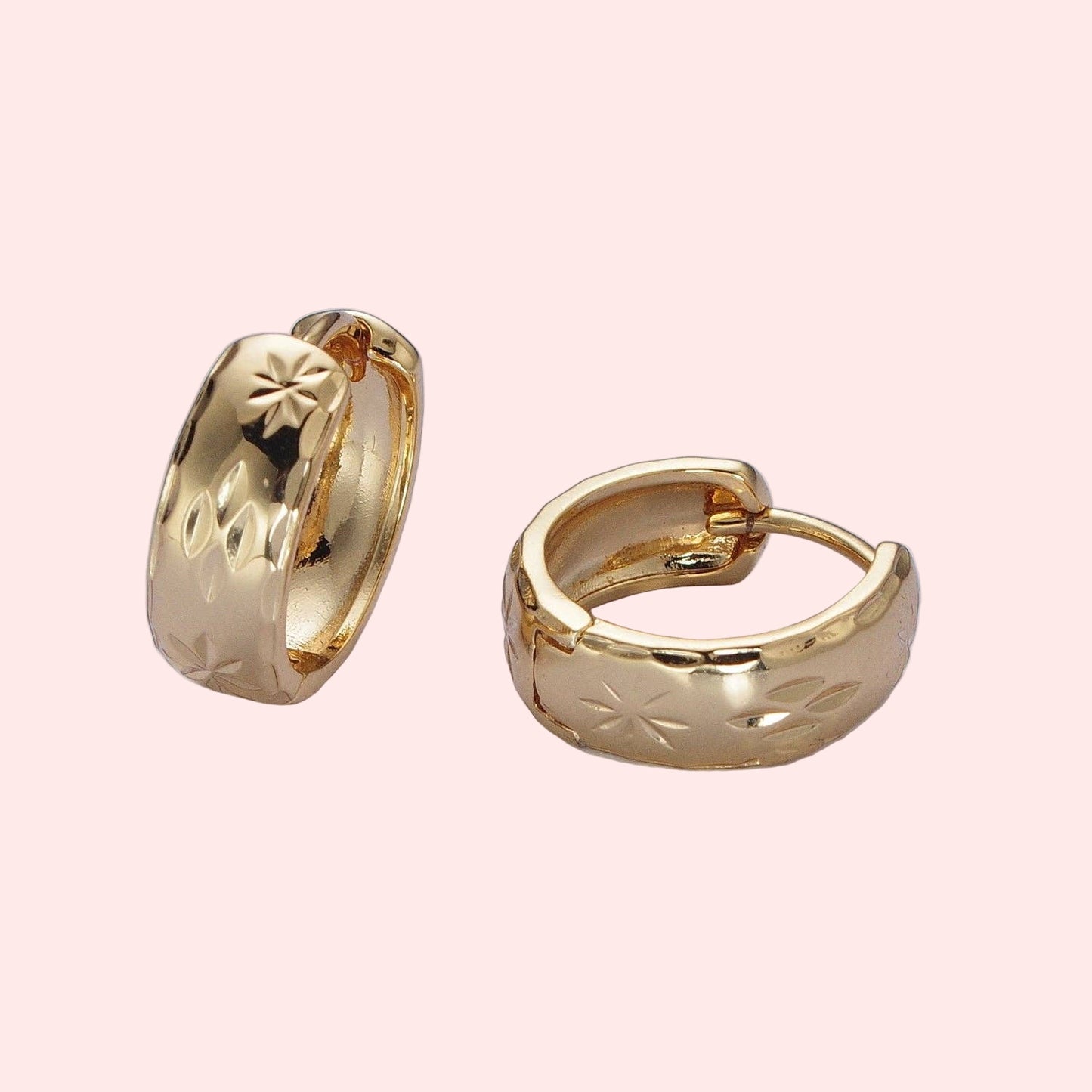 24k Gold Filled North Star Huggies