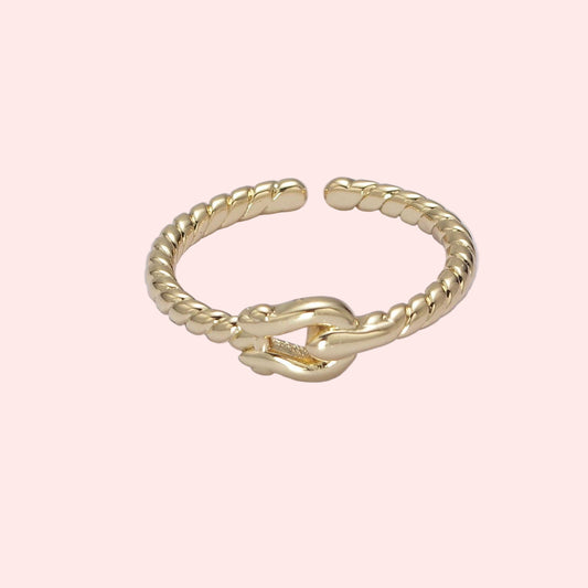 Twisted Gold Belt Ring